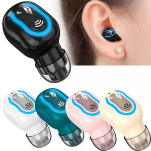 Bluetooth Mini Headset Wireless Computer Earphone Music Earpiece for Cellphones - Picture 1 of 17