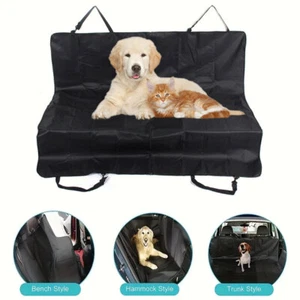 Hundedecke Auto Rückbank Autoschondecke Rücksitzschutz Hunde Schutzdecke Schwarz - Bild 1 von 9