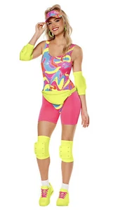 Barbie The Movie Adult Halloween Costume Roller Skate Outfit Choose Size - Picture 1 of 4