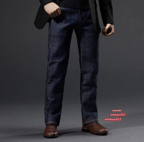1/6 Men's Jeans Trousers Pants Clothes Fit 12'' Male Action Figure Body Toys Cover