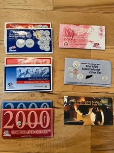 Uncirculated Coin Sets - 1995, 1998, 1999, 2000, 2002, 2004 - Picture 1 of 2