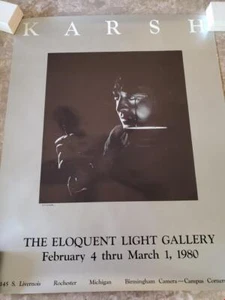 Impresión de póster original vintage de Karsh The Eloquent Light Gallery - 1980 - Imagen 1 de 4