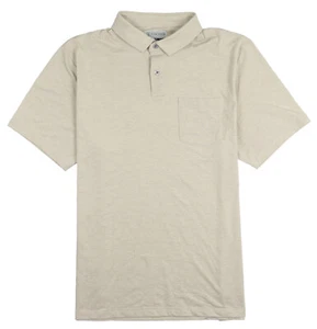 PGA TOUR Fine Line Eco Polo Golf Shirt sz L Large Chateau Heather Tan - Picture 1 of 3