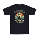 I Support Putting Animal Abusers To Sleep Vintage Doodle Men's T-Shirt