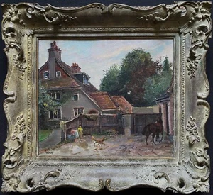 John Gilroy (1898-1985) ENCANTADORA PINTURA AL ÓLEO PAISAJE RURAL DE PRINCIPIOS DEL SIGLO XX - Imagen 1 de 12
