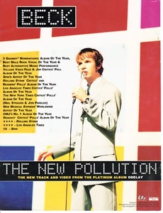 Vintage print Radio Music Promo BECK The New Polution Odelay Cyberspace No One - Picture 1 of 2