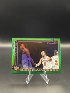 2025-26 Topps Flagship BIG APPLE W KNICKS TEAMMATES SHINE Green Foil #274 - Picture 1 of 2