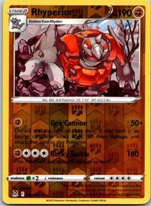 Rhyperior 091/196 - SWSH11: Lost Origin Reverse Holo| Mix&Match - Picture 1 of 2