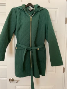 Dennis Basso Green Hooded Jacket.  NEW. - Picture 1 of 2