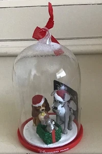 DISNEYLAND PARIS LADY & THE TRAMP CHRISTMAS ORNAMENT BAUBLE TREE DECORATION BNWT - Picture 1 of 2