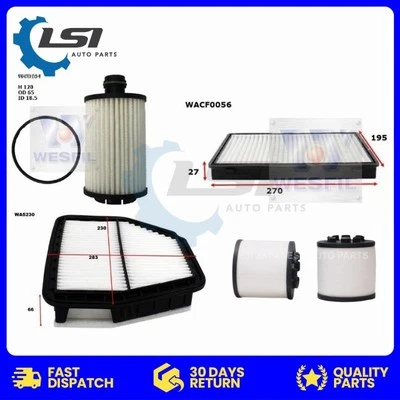Wesfil Oil Air Fuel Cabin Filter Service Kit for Holden Captiva 01/2011-11/2012 - image 1 of 4