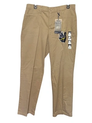 Gloria Vanderbilt Women's Mona Comfort Elastic Waistband Pants 12 Short Tan - Image 1 of 4