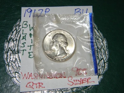 1962-P Uncirculated Silver {BU} Washington Quarter, Philadelphia Mint-BLAZER!! - Image 1 of 2