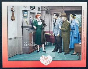 ANTIGUA ICH LIEBE LUCY BRIEFMARKEN SS POSTFRISCH 2001 LUCILLE BALL RICKY FRED ETHEL SCHAUSPIELER 2462 - Bild 1 von 1