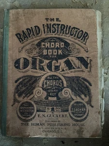Antique 1903 Rapid Instructor Organ Chord Book Hardcover Guckert Sears Robuck - Picture 1 of 4