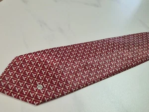 versace silk tie white and red patterns - Picture 1 of 4