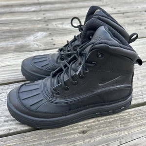 Nike Woodside 2 ACG High Triple Black Boots Size 5Y - Picture 1 of 15