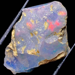 Attractive Natural Welo Fire Ethiopian Opal Rough Gemstone 22x16x10mm 9.45Cts - Picture 1 of 3