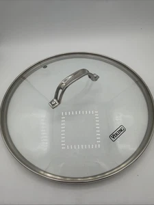 Viking Glass Replacement Lid Pot Pan LID ONLY Metal Edge & Handle Free Ship - Picture 1 of 5