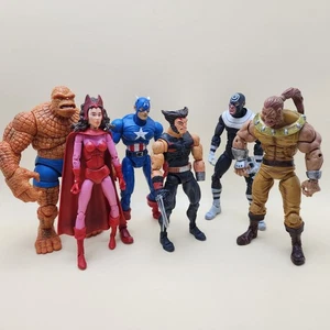 Marvel Legends ToyBiz Serie (Vintage) Menge 6 CAP WOLVERINE THING WANDA & mehr - Bild 1 von 22