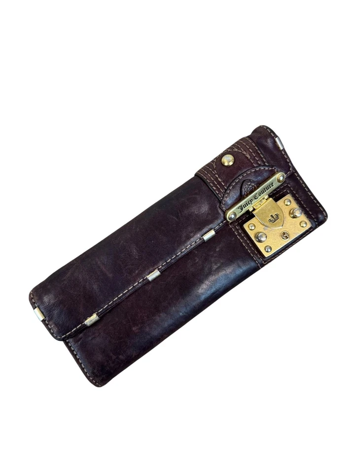 Cartera de Cuero Marrón Princesa Juicy Couture Mad Money Juicy Y2K Vintage Foto 1 de 4