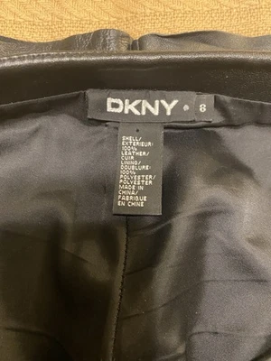 DKNY Leather Pants - Image 1 of 3