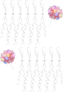 Ballonverschlüsse Helium 100 Stück mit Schnur Weiß Luftballon Girlande - Bild 1 von 7