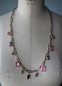 Vintage 1980's King Jolly Fashion Jewelry Necklace (colorful stones) - Picture 1 of 5
