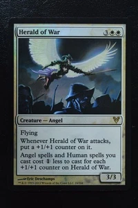 Magic The Gathering MTG HERALD OF WAR FOIL Avacyn Restored LP Lightly Played - Picture 1 of 2