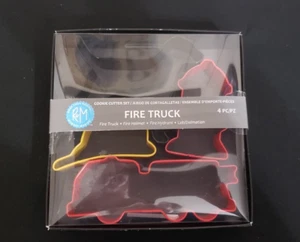 R&M International Fire Truck Cookie Cutters, Dog, Hydrant, Helmet and Truck, 4-P - Picture 1 of 2