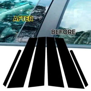 Polished Black Window Pillar Posts Door Trim Cover Set For Kia Optima 2011-2015 - Imagen 1 de 6