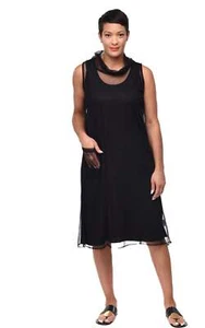 Tulip Clothing Mazlyn Womens Dress in Black with Liner - Picture 1 of 3