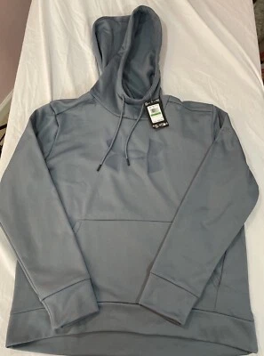 NWT! Under Armour Fleece Big Logo Gray Blue Hoodie Sweatshirt Large - $55 - Image 1 of 4