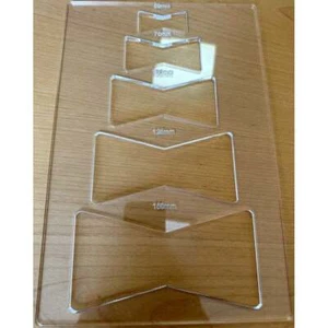 Gamola Golf Bow Tie Router Jig Template and Insert Set (acrylic 5mm) - 5 Sizes - Picture 1 of 2