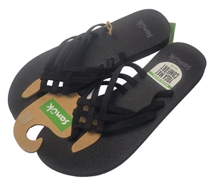 Sanuk Womens Yoga Sandy II Black 6 - Picture 1 of 4