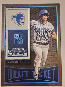 🔥2015 Panini Contenders Season Ticket Draft Ticket /99 Craig Biggio #29 HOF🔥