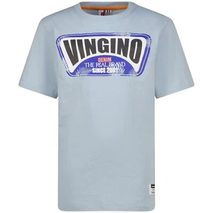 T-shirt VINGINO Boys HEFOR greyish blue taglia 164 (14) ESTATE 2024 NUOVA - Foto 1 di 2