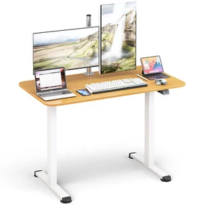 Electric Standing Desk Adjustable Stand up Computer Desk Anti-collision Natural - Picture 1 of 10