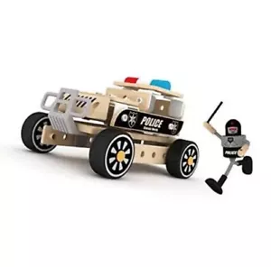 Wooden Toy Car, 3D Wooden Puzzle Toys Push Cars for Toddlers 3+ Police Car - Picture 1 of 3