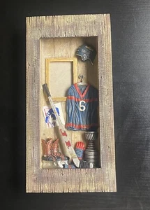 Hockey Theme Photo Shadow Box Wall Picture Frame - Picture 1 of 7