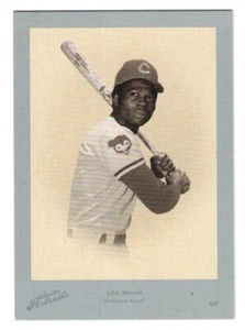2005 DONRUSS LEAF RITRATTI DA STUDIO CERTIFICATI SP-14 LOU BROCK HOF /25 - Foto 1 di 2