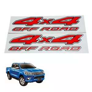Cuerpo trasero lateral rojo ""4x4 todoterreno"" bloqueo diferente para Toyota Hilux Invincible 2015-21 - Imagen 1 de 5