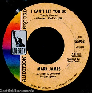 MARK JAMES-I Can't Let You Go & Bimbo-Northern Soul Promo 45-LIBERTY #55953 - Imagen 1 de 2