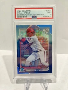 2024 Bowman Mega Dylan Crews Blue Mega Refractors /150 PSA 9 - Picture 1 of 2