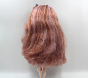 Takara 12" Neo Blythe Muñeca Albaricoque Púrpura Pelo Rizado Cuero cabelludo y Cúpula Solo Peluca - Imagen 1 de 2