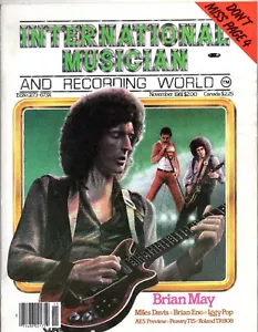 INTERNATIONAL MUSICIAN Nov 1981 BRIAN MAY Queen ENO Miles Davis IGGY POP - Imagen 1 de 2