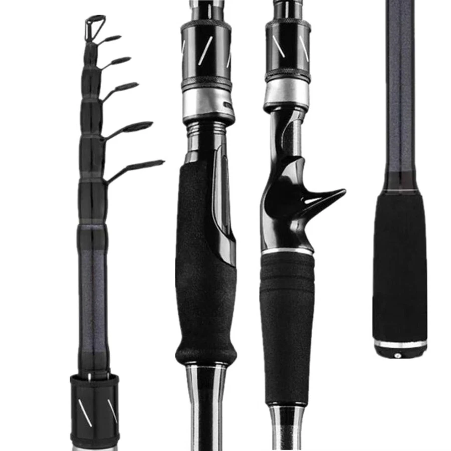 Telescopic Fishing Rod Carp Carbon Fiber Fishing Rod 1.8M-3.6M Spinning Casting - Image 1 of 1