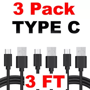 Fast USB-C Sync Cable Charger Cord For Samsung S8 Plus S9 S10 Plus Note 9 3 FT - Picture 1 of 4