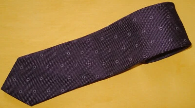 MICHAEL KORS MADE IN U.S.A. PURPLE/WHITE DOTS/SQUARE TIE - TIES - DESIGNER TIES. - Image 1 of 3