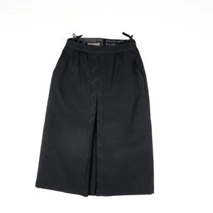 delmod Damen Rock Gr. 36 schwarz Schurwolle, Business Rock, elegant, Falte vorne - Bild 1 von 21